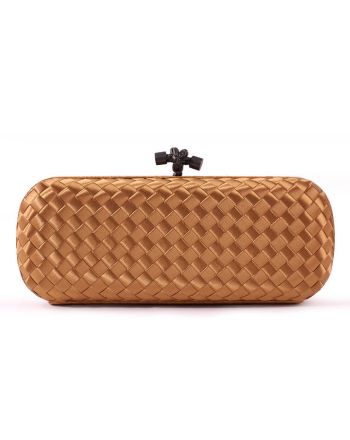 Bottega Veneta Intrecciato Larger Clutch Bronze-Coloured