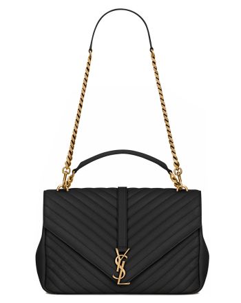 YSL Classic Large Monogram Saint Laurent College Bag Black